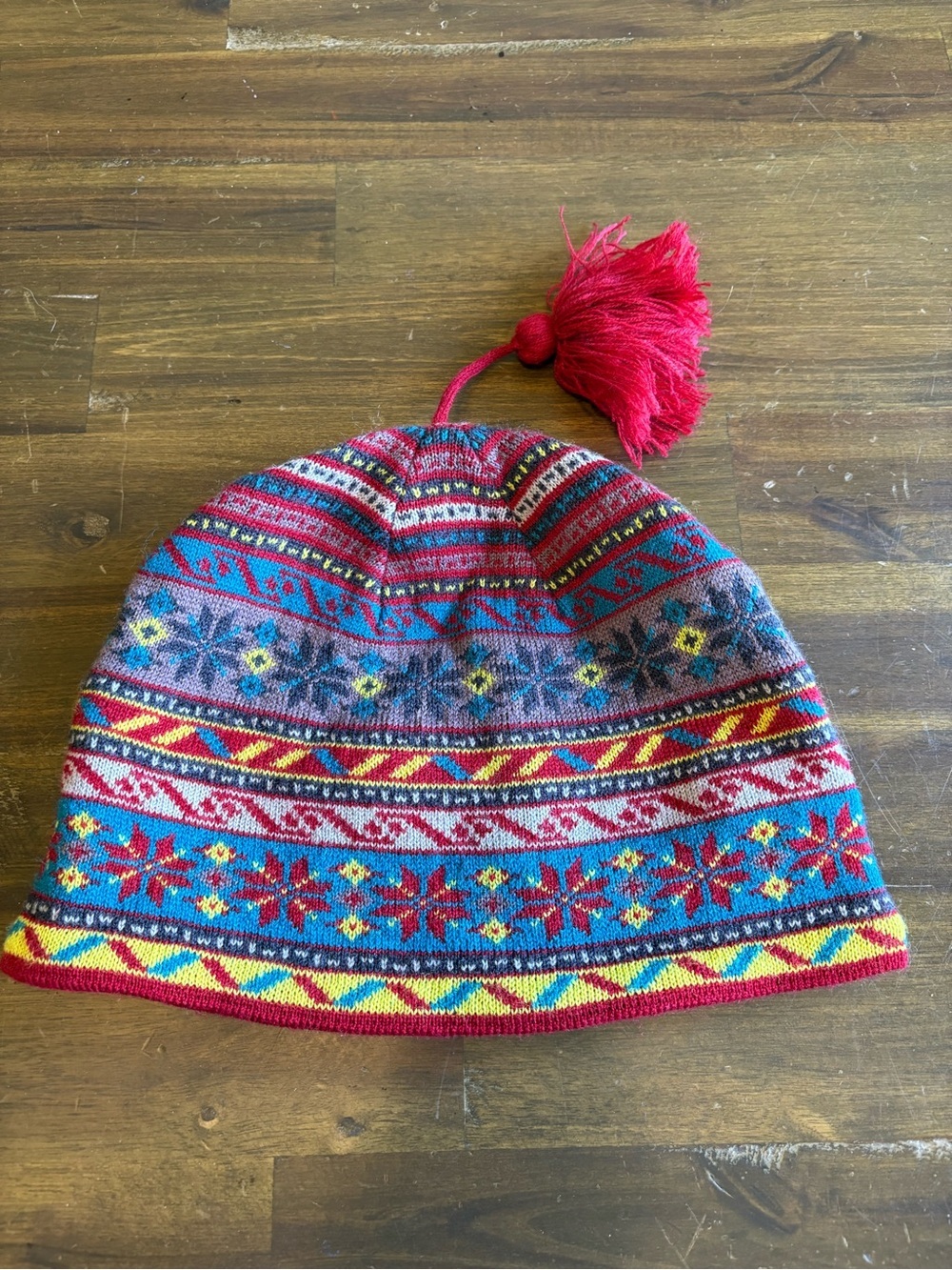 Turtle Fur Beanie Winter Hat Merino Wool Blend Snowflake Warm Multicolor OS